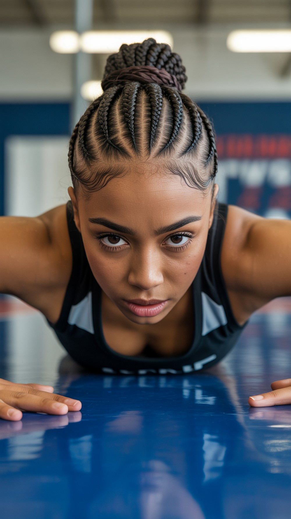 Cornrows to Bun Volleyball Hairstyles for Protective Strength
