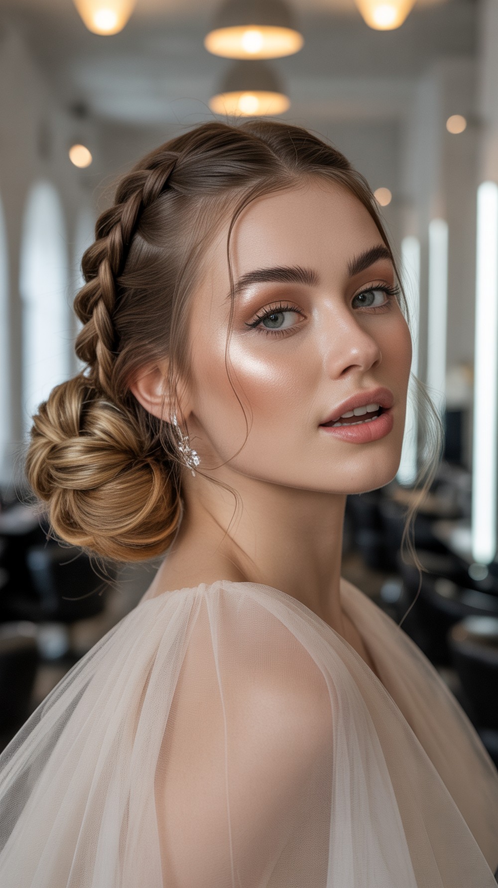 Fishtail Bun Updo