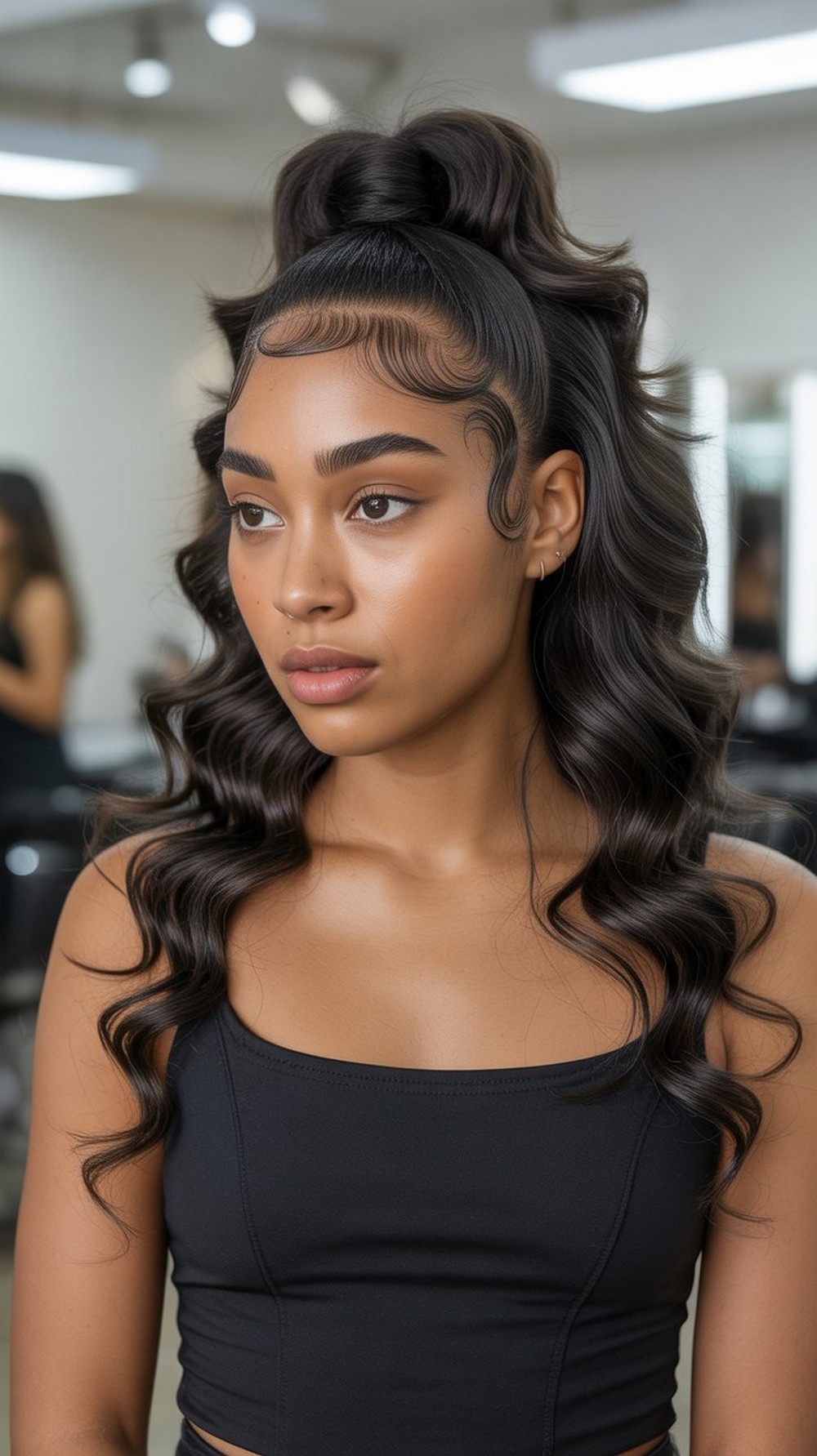 Half Up Half Down Quick Weave Hairstyle