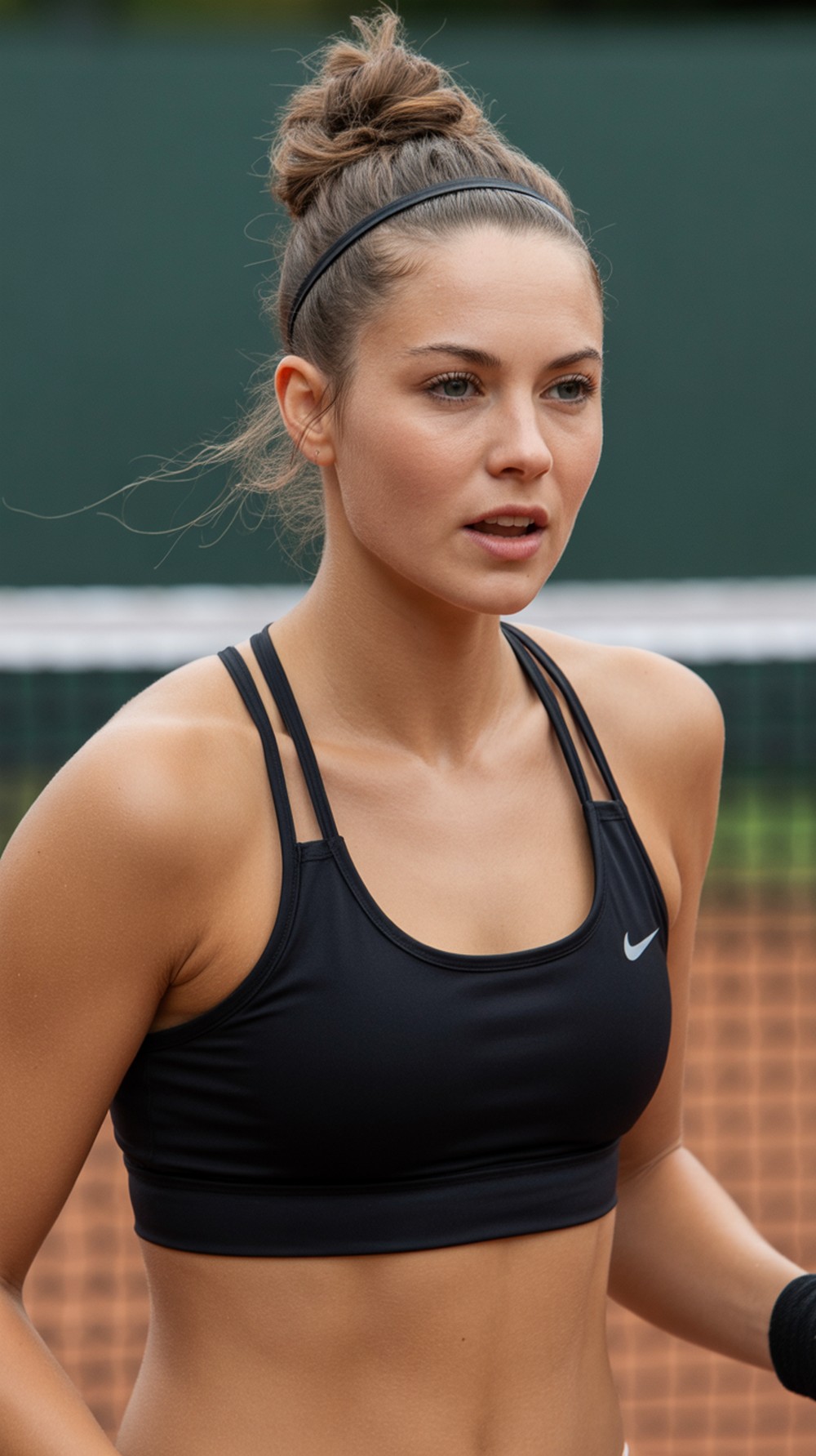 Half Up Topknot Volleyball Hairstyles for Quick Adjustments