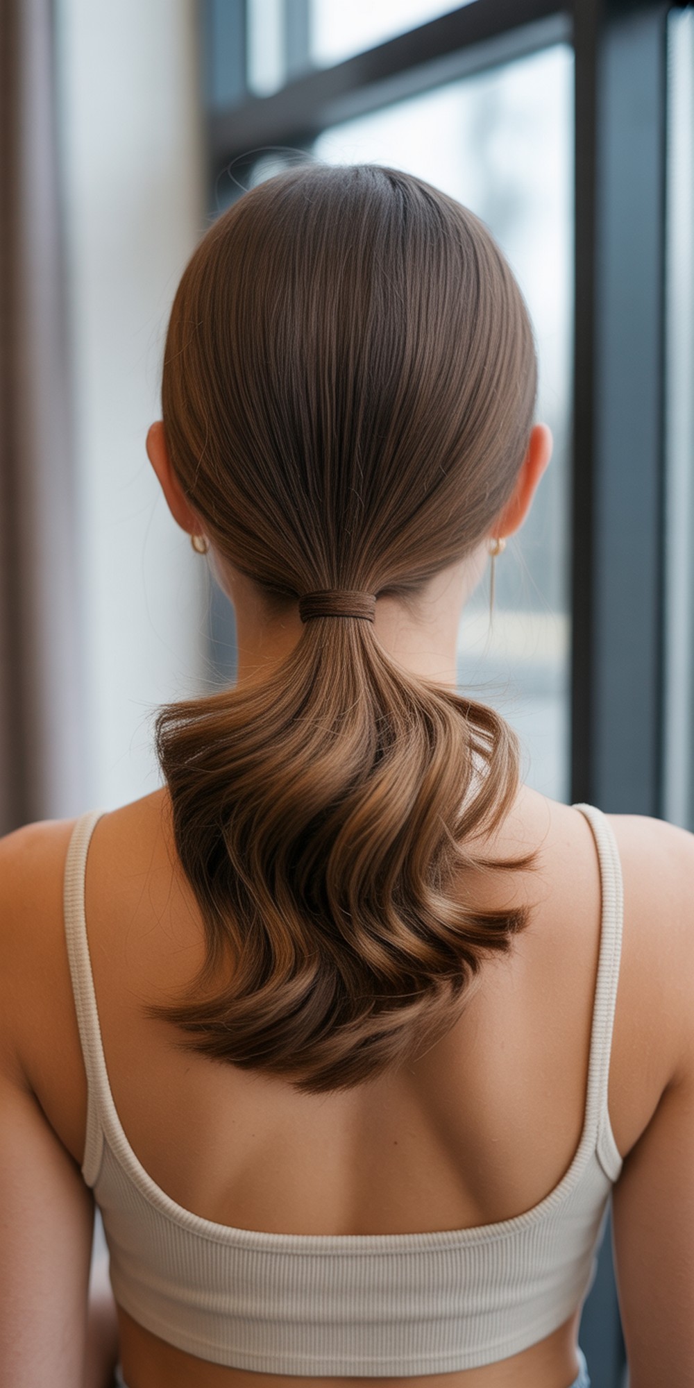 Sleek Middle Part Pony