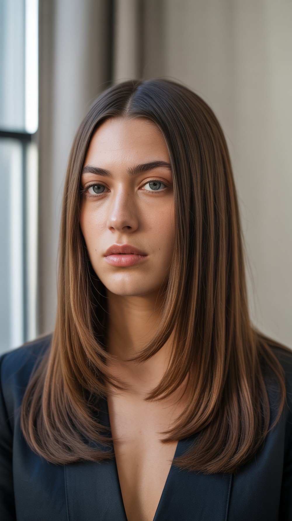 Sleek Midi with Side Part