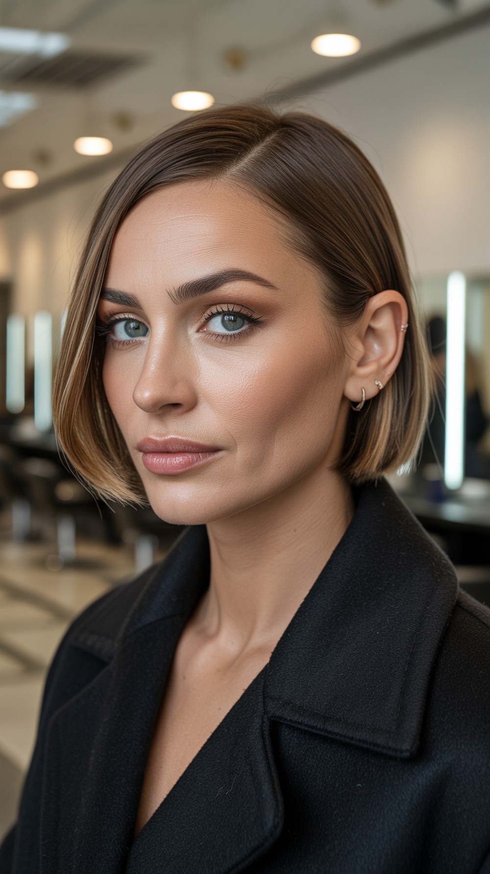 Sleek Side Part Bob