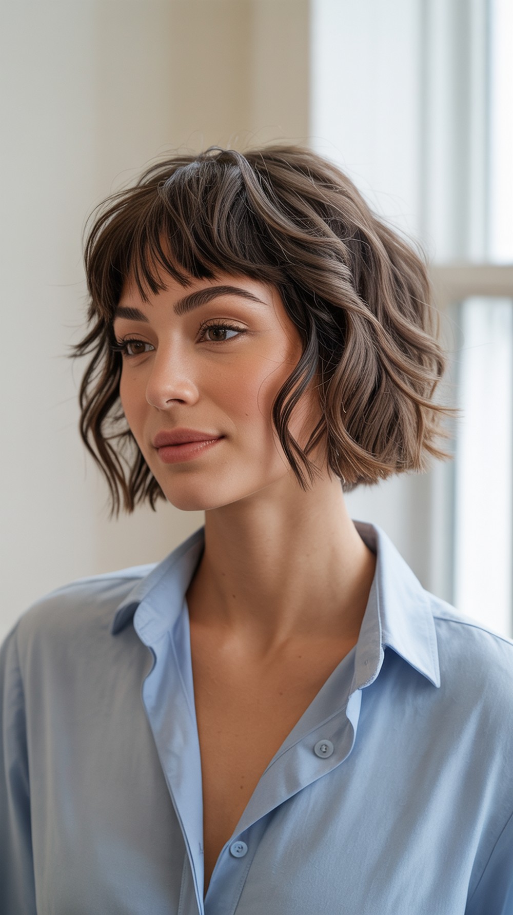Bixie with Choppy Fringe