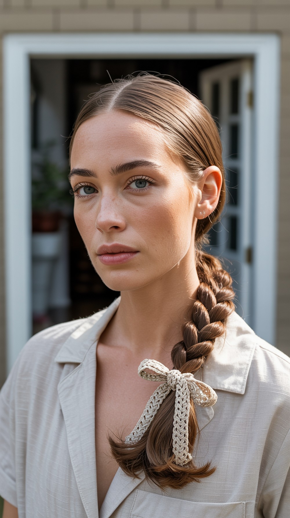 Braided Crochet Tie (Ribbon)