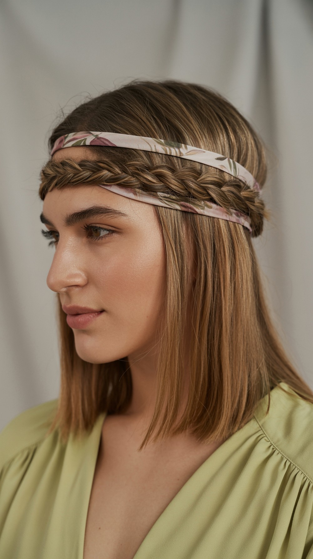 Braided Headband Illusion with Florals