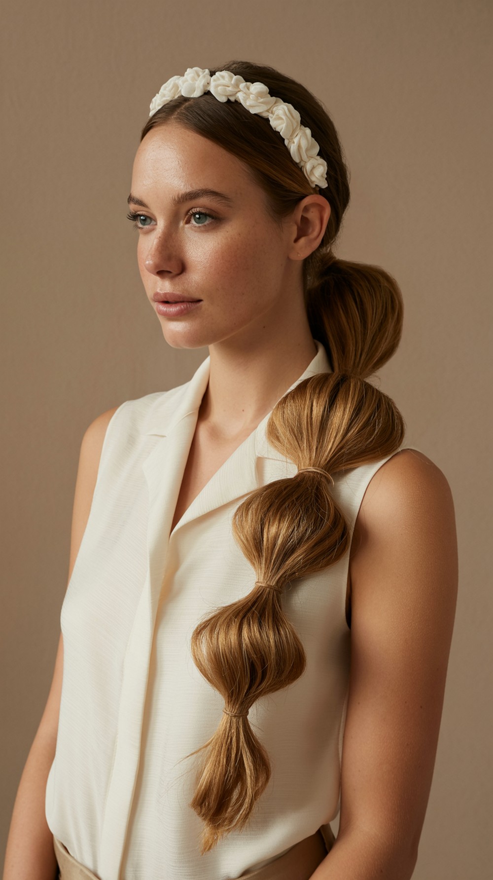 Bubble Pony + Delicate Floral Band