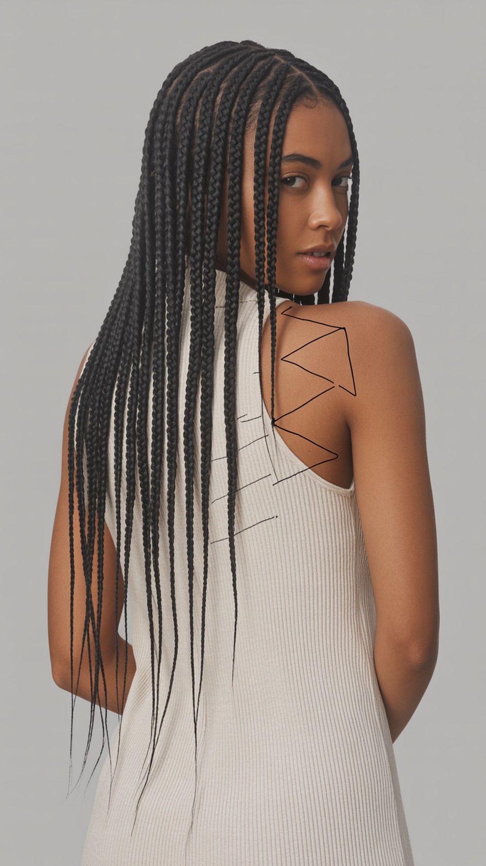 Centered Zig Zag Knotless Box Braids