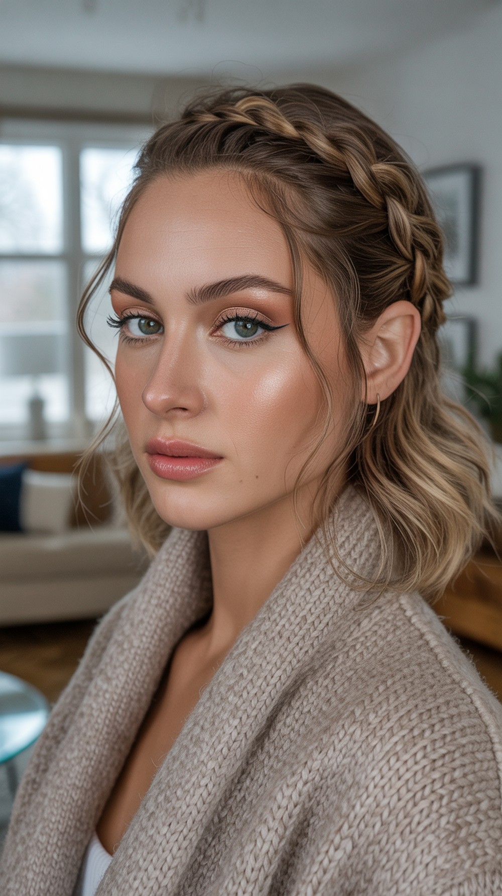 Chunky Dutch Crown Braid