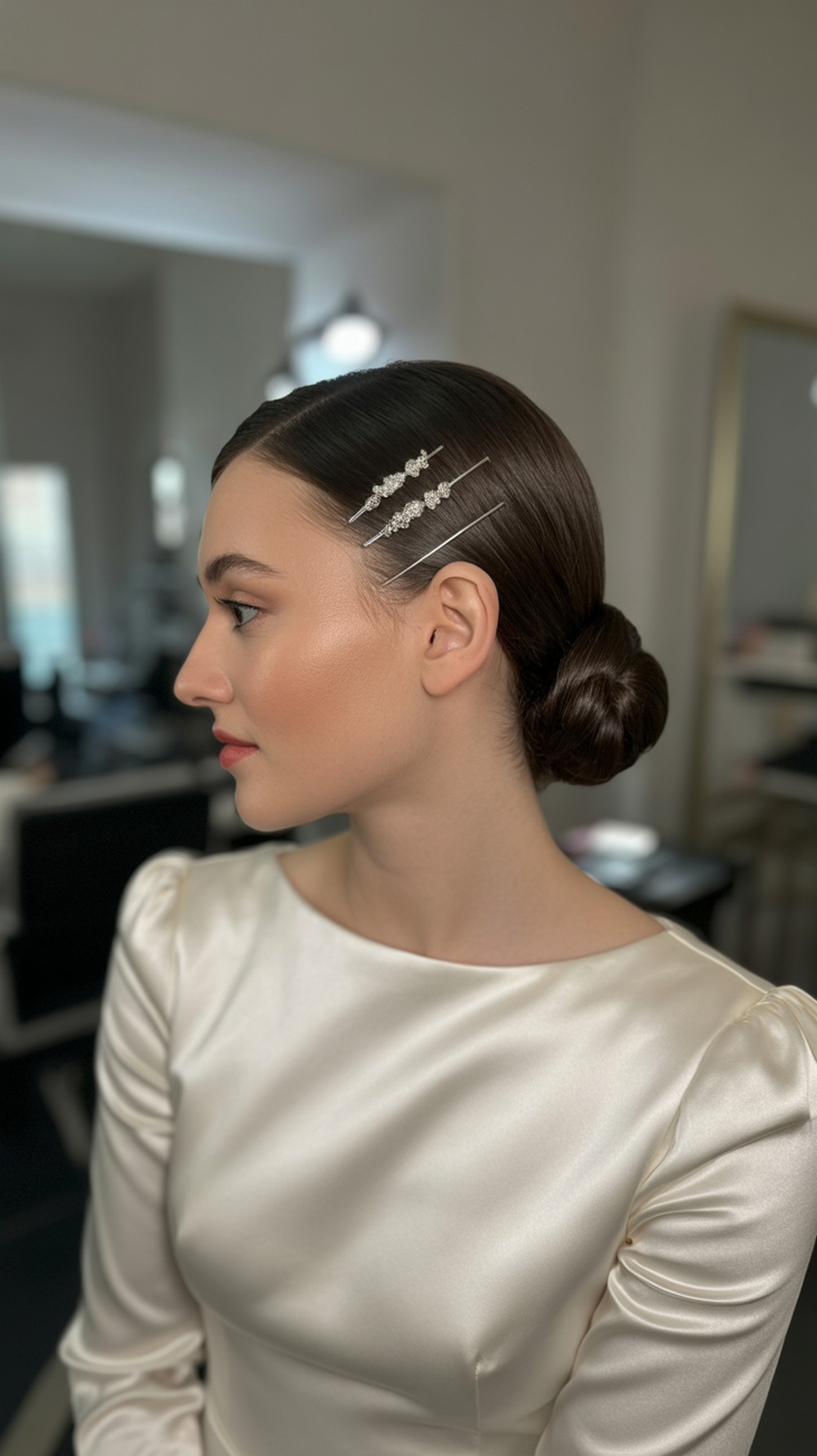 Classic French Twist with Sparkle Pins