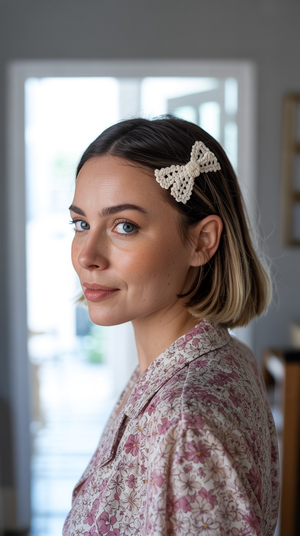 Crochet Bow Barrette