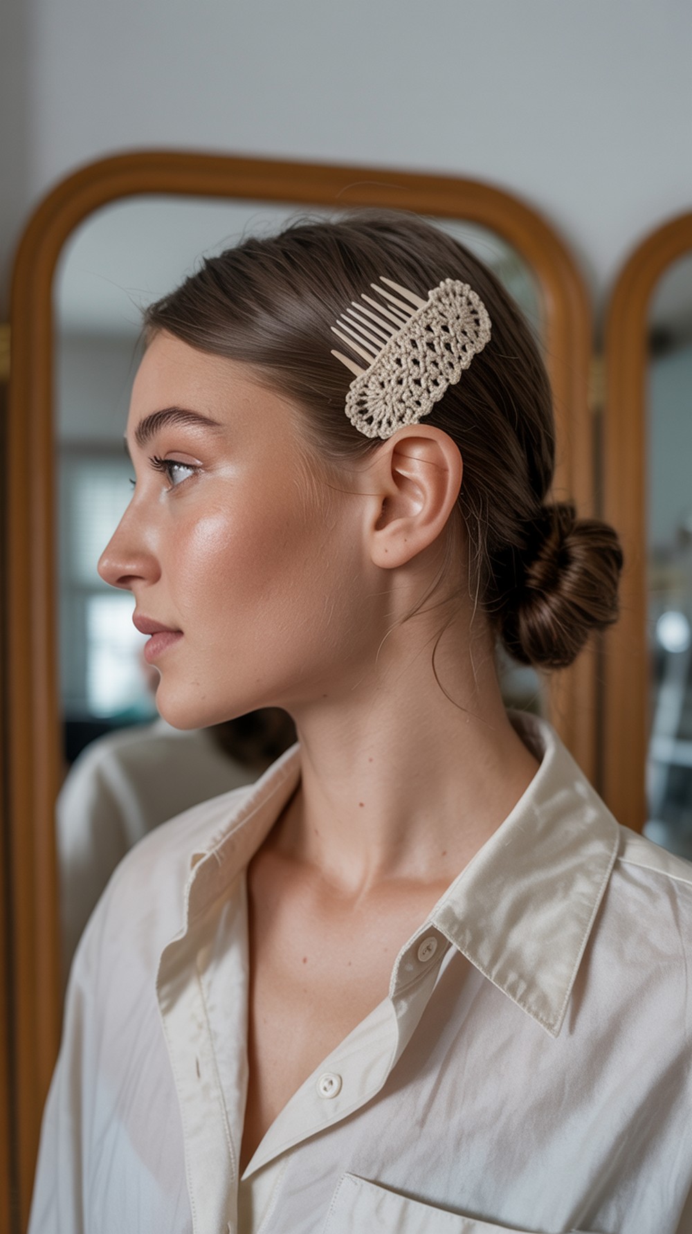 Crochet Hair Comb Accent