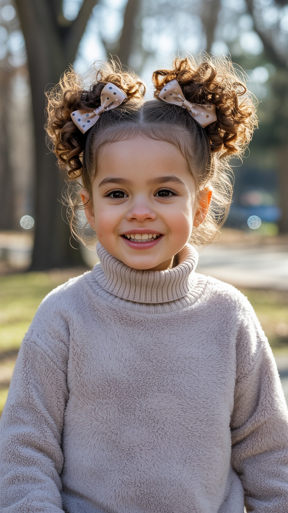 Curly Puff Braided Buns