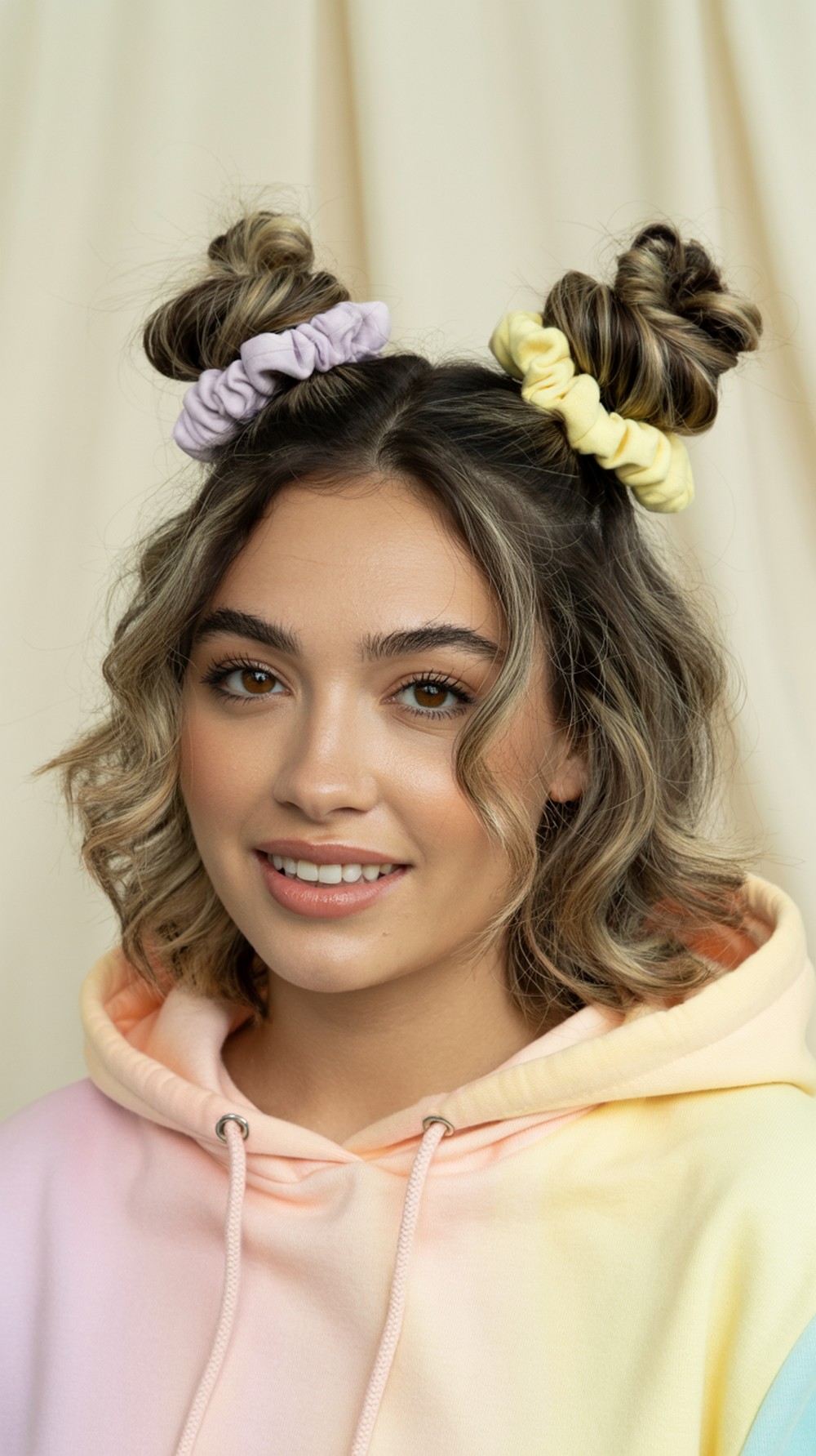 Double Space Buns with Scrunchies