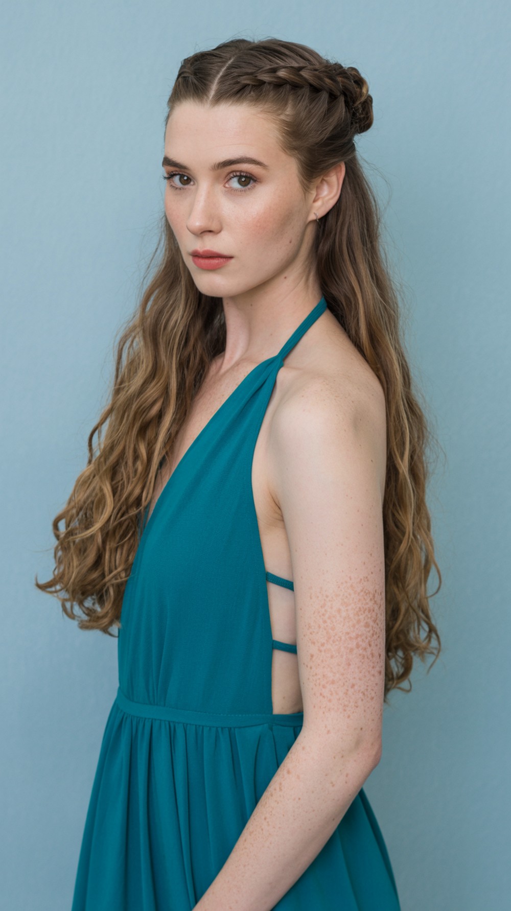 Dutch Braid into Bun
