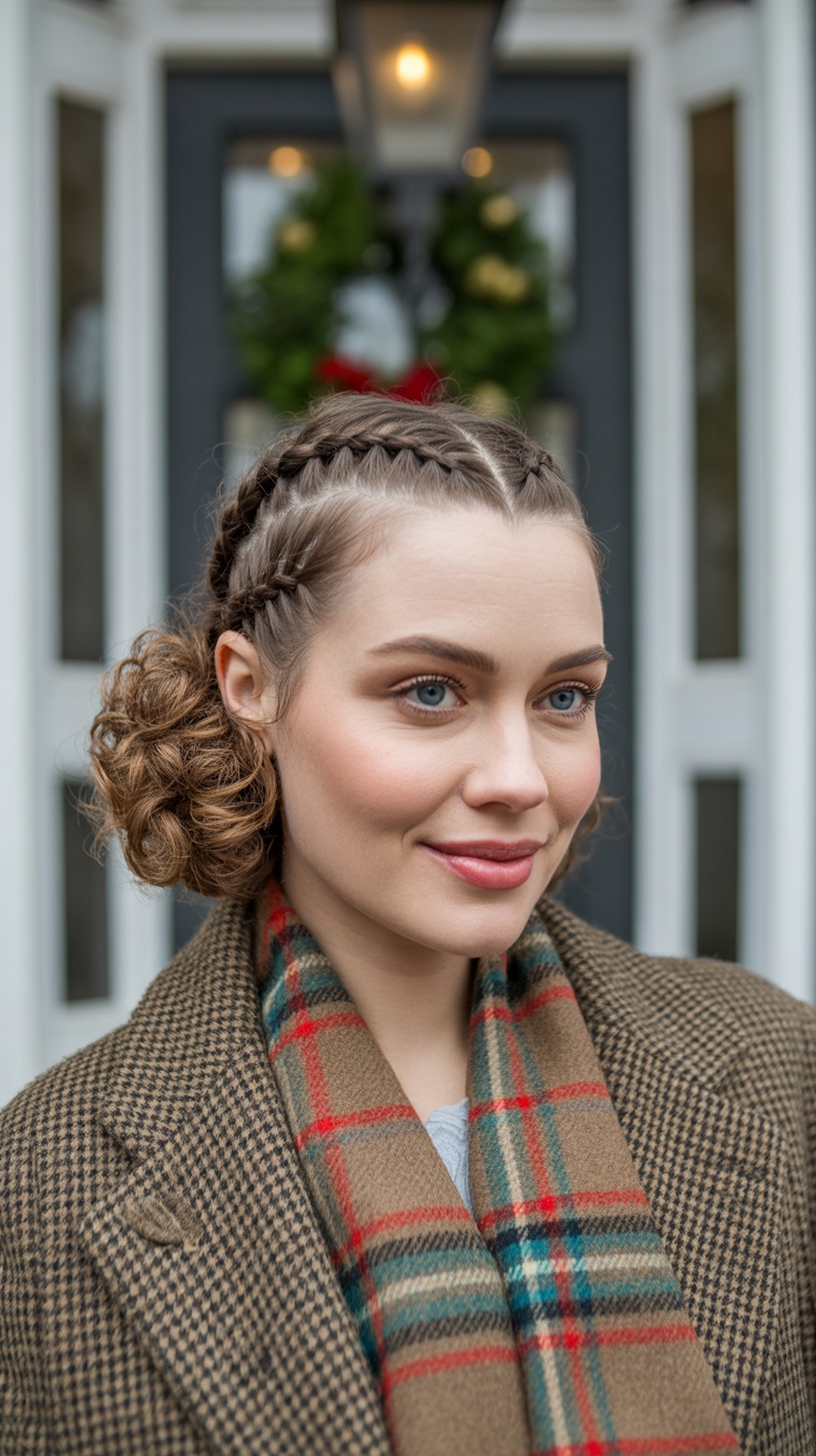 Dutch Braids into Low Bun