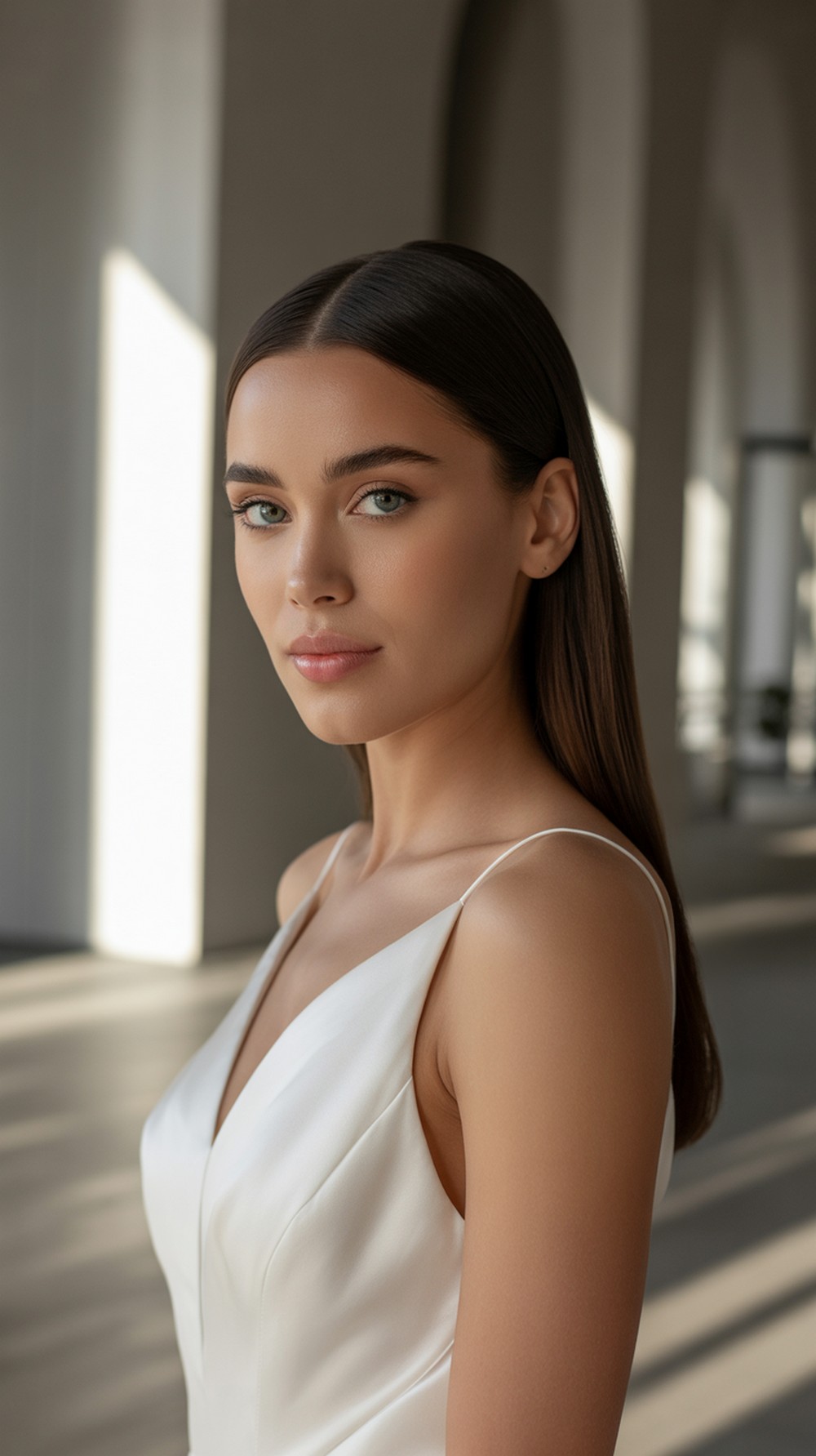 Glossy Straight with Tucked Sides