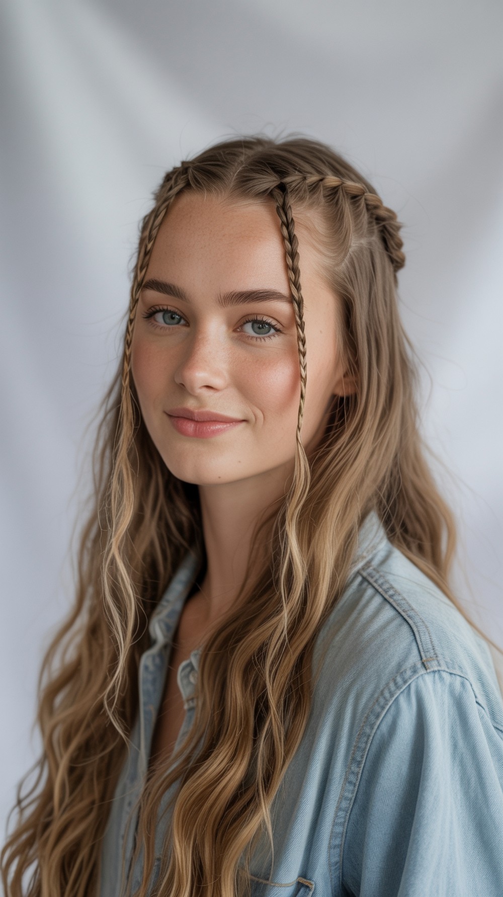 Half Up Mini Braids