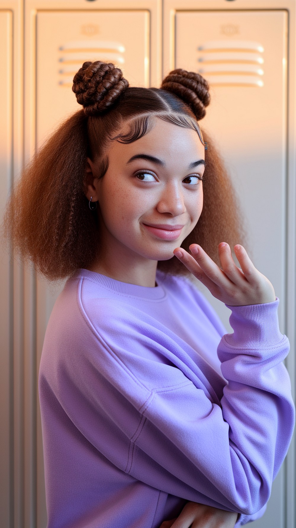 Half-Up Space Buns