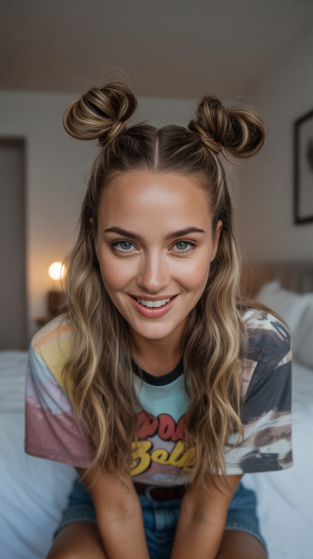 Half Up Space Buns
