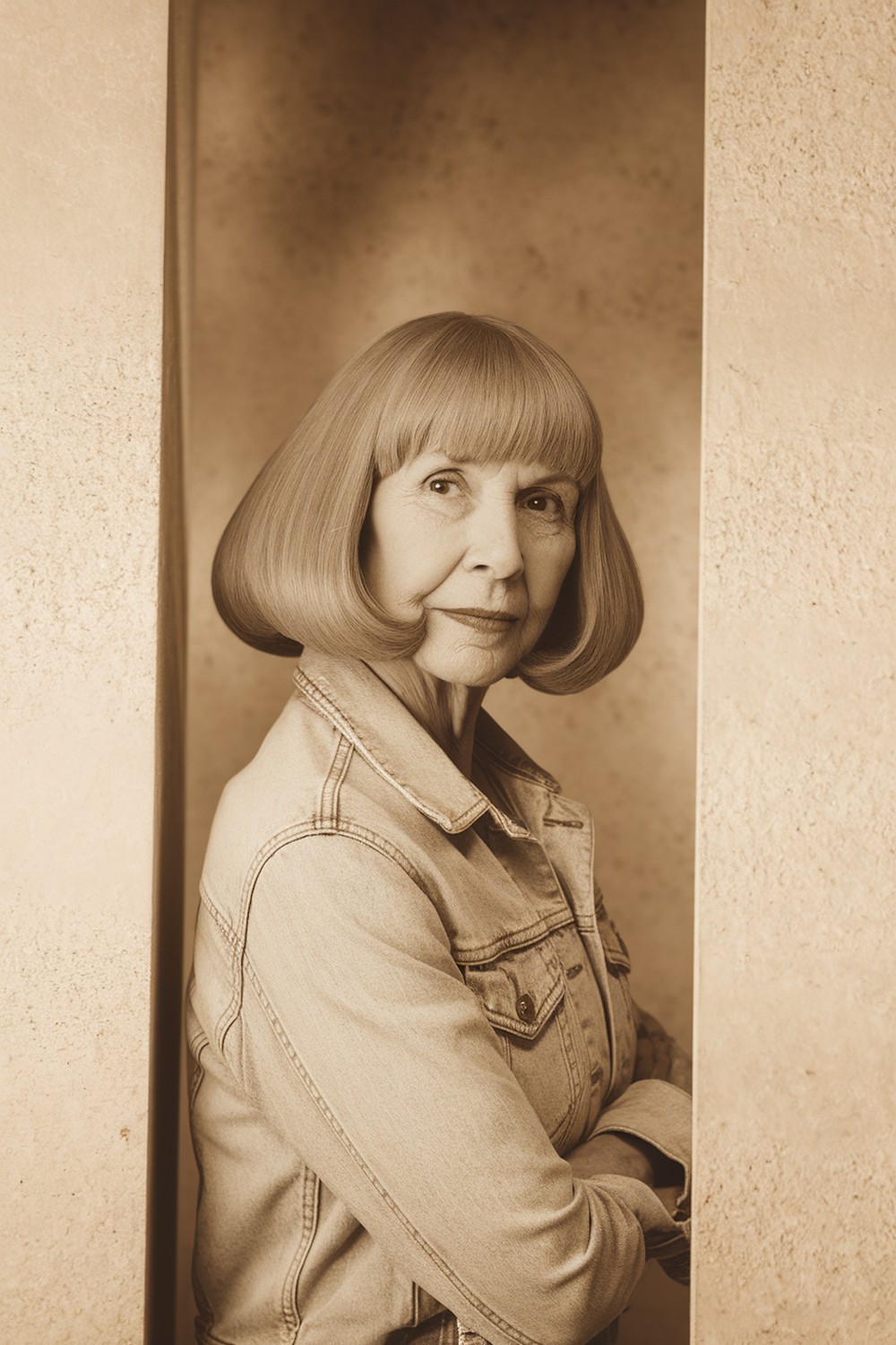 Lob with Curtain Bangs