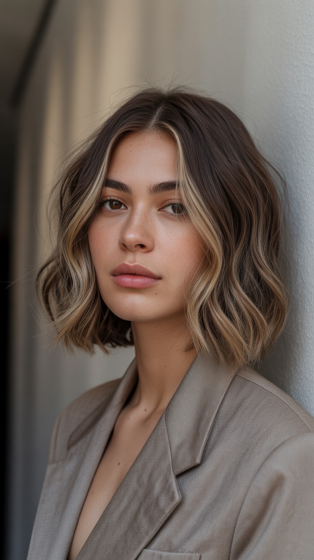 Mushroom Brown Bob Balayage