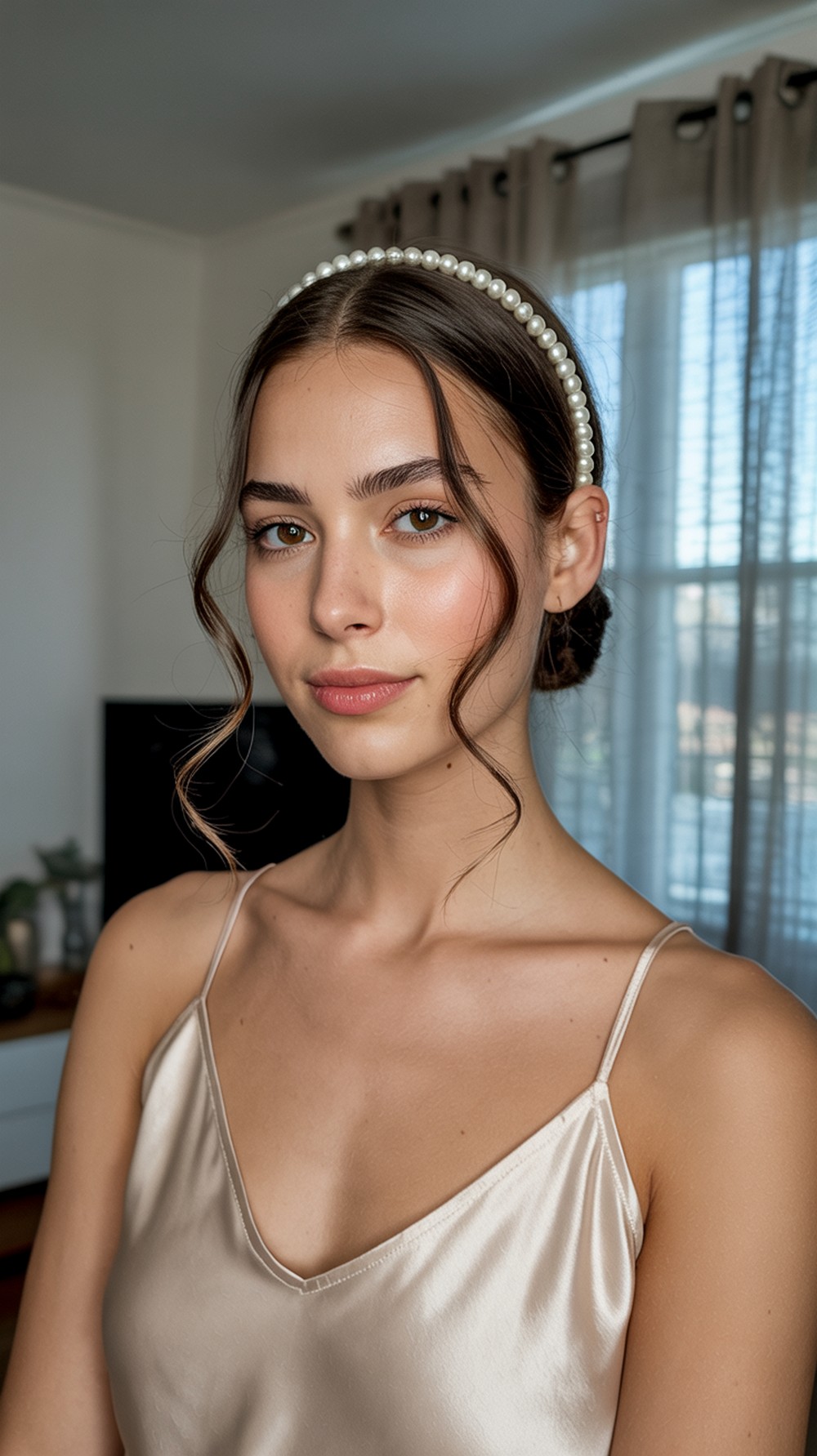 Pearl Trim Crochet Headband