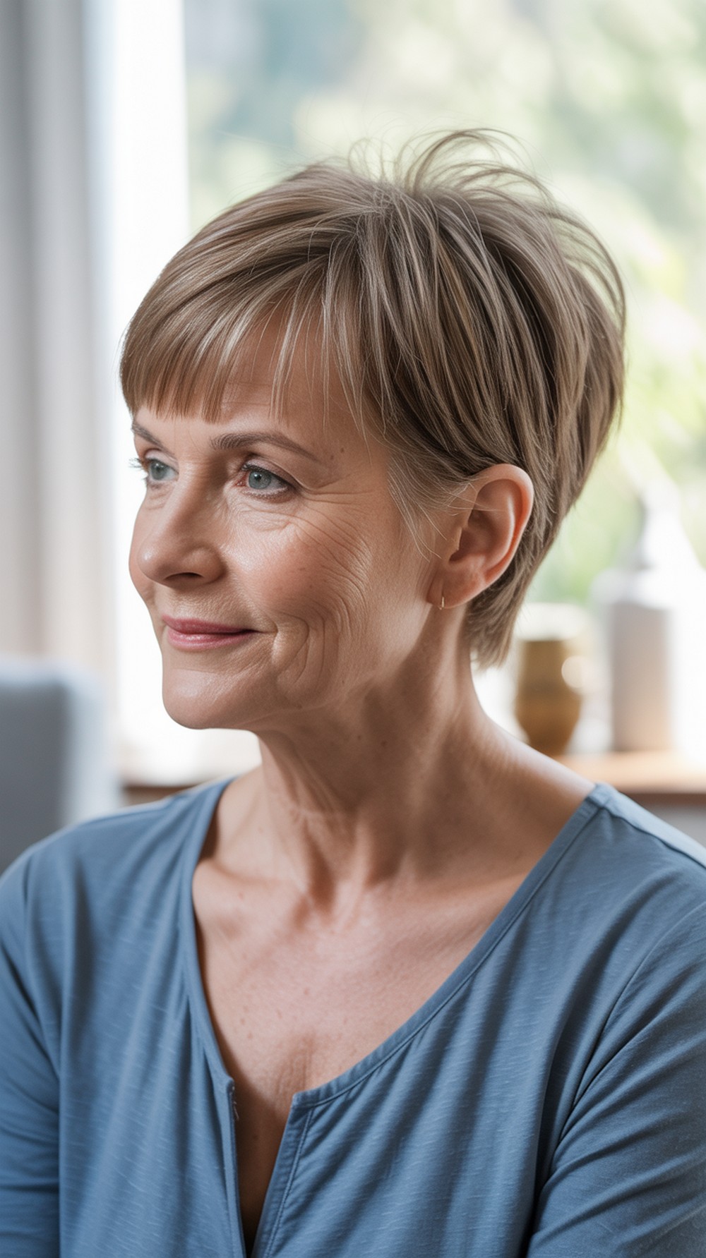 Side Fringe Spiky Pixie