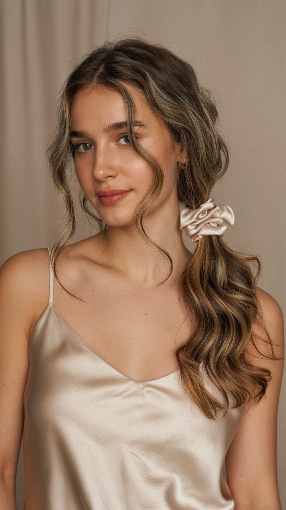Side Swept Scrunchie Pony