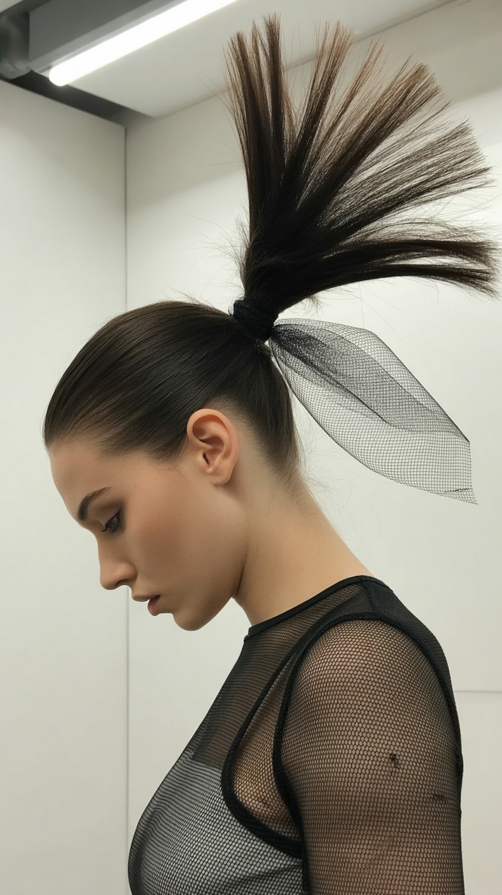 Spiked Punk Pony with Veil