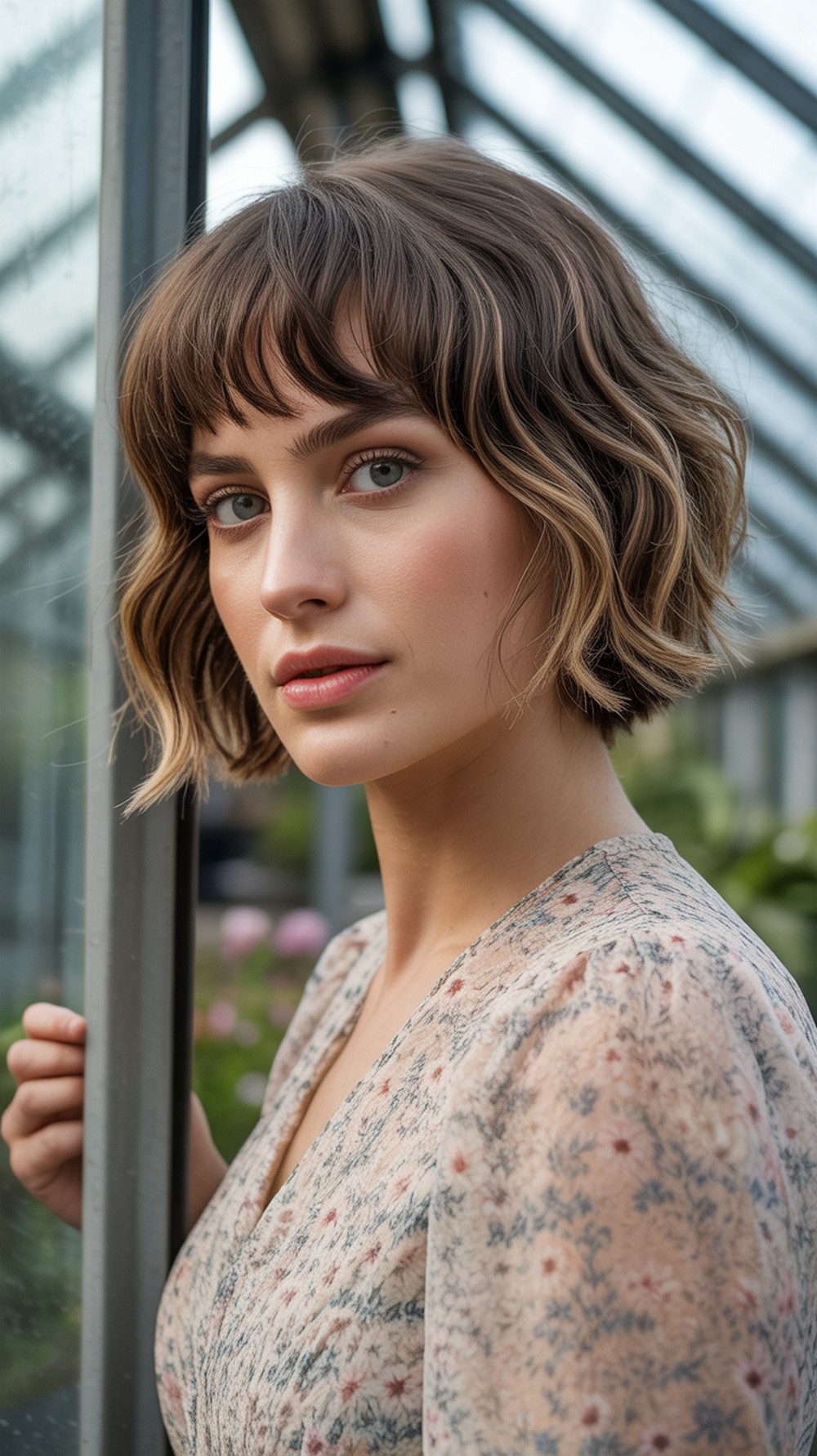 Tousled Bob with Curtain Bangs