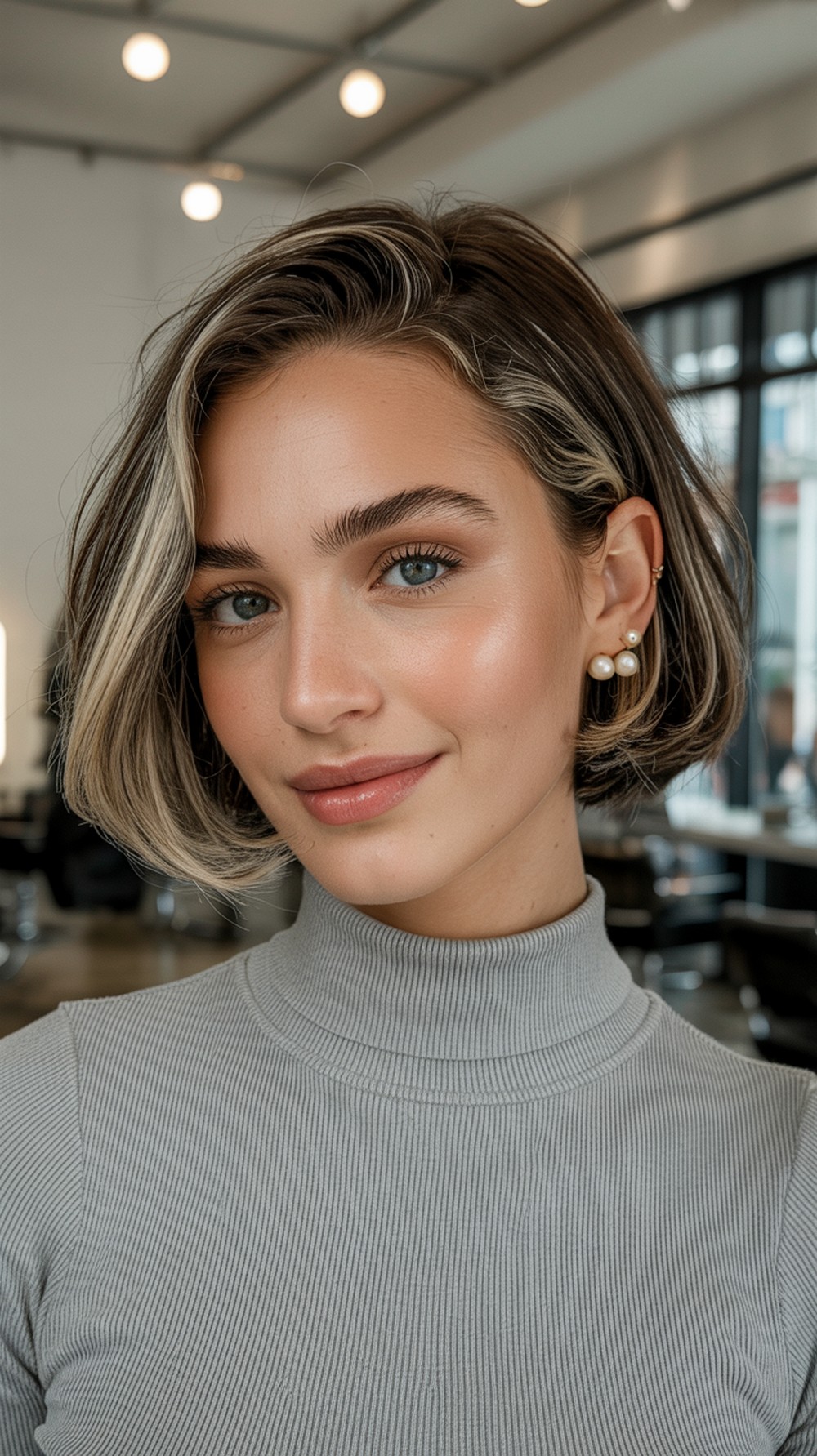 Turtleneck Friendly French Bob