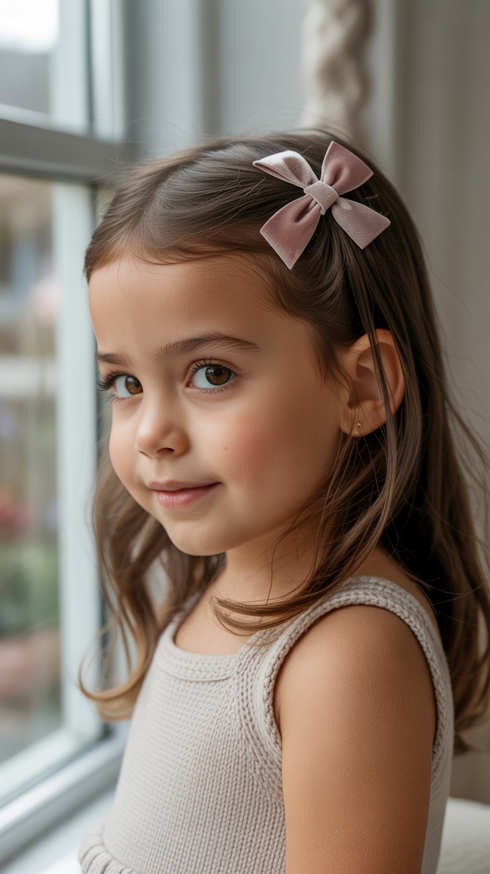 Velvet Bow Clips (Half Up)