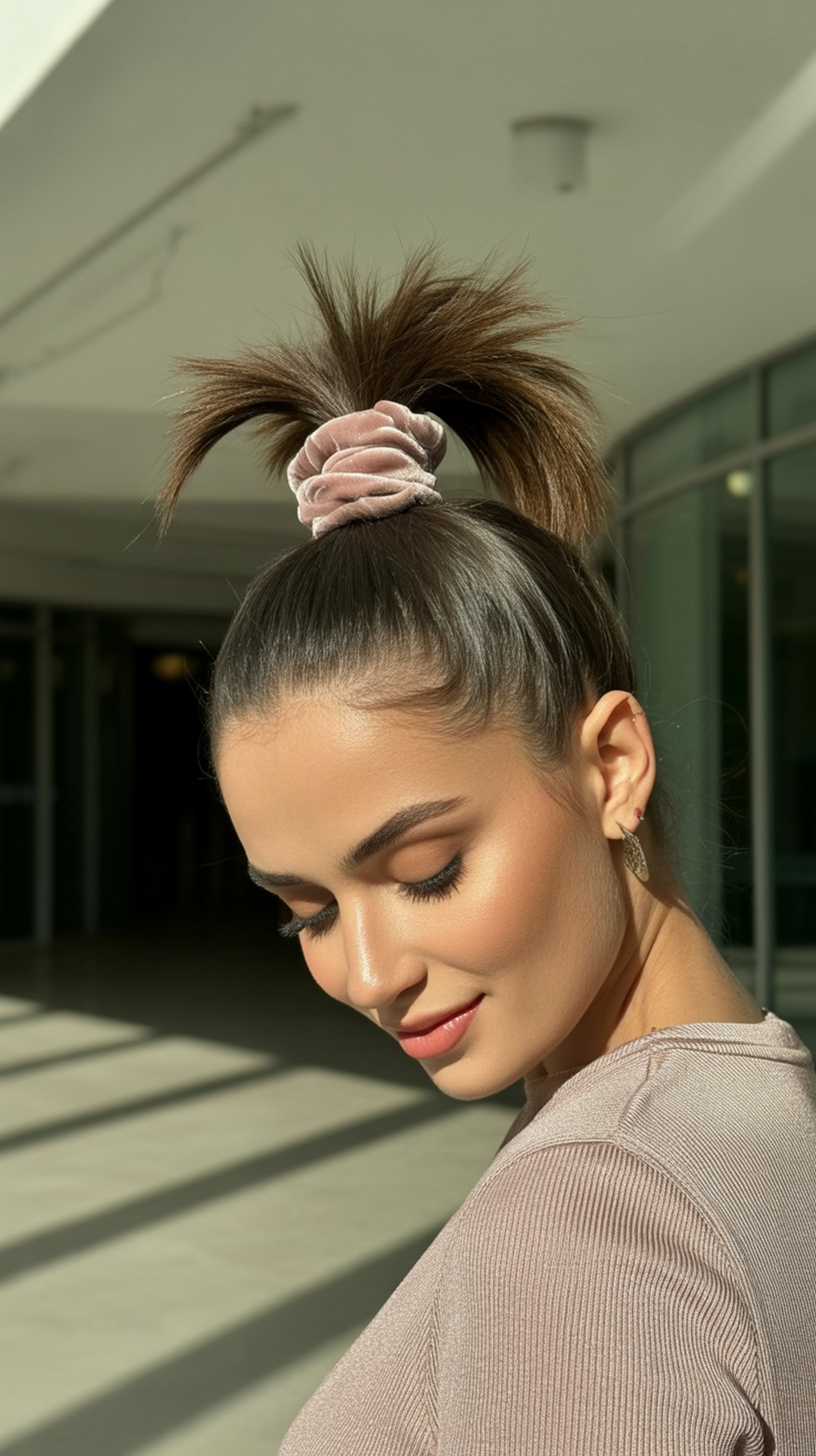 Velvet Scrunchie Low Pony