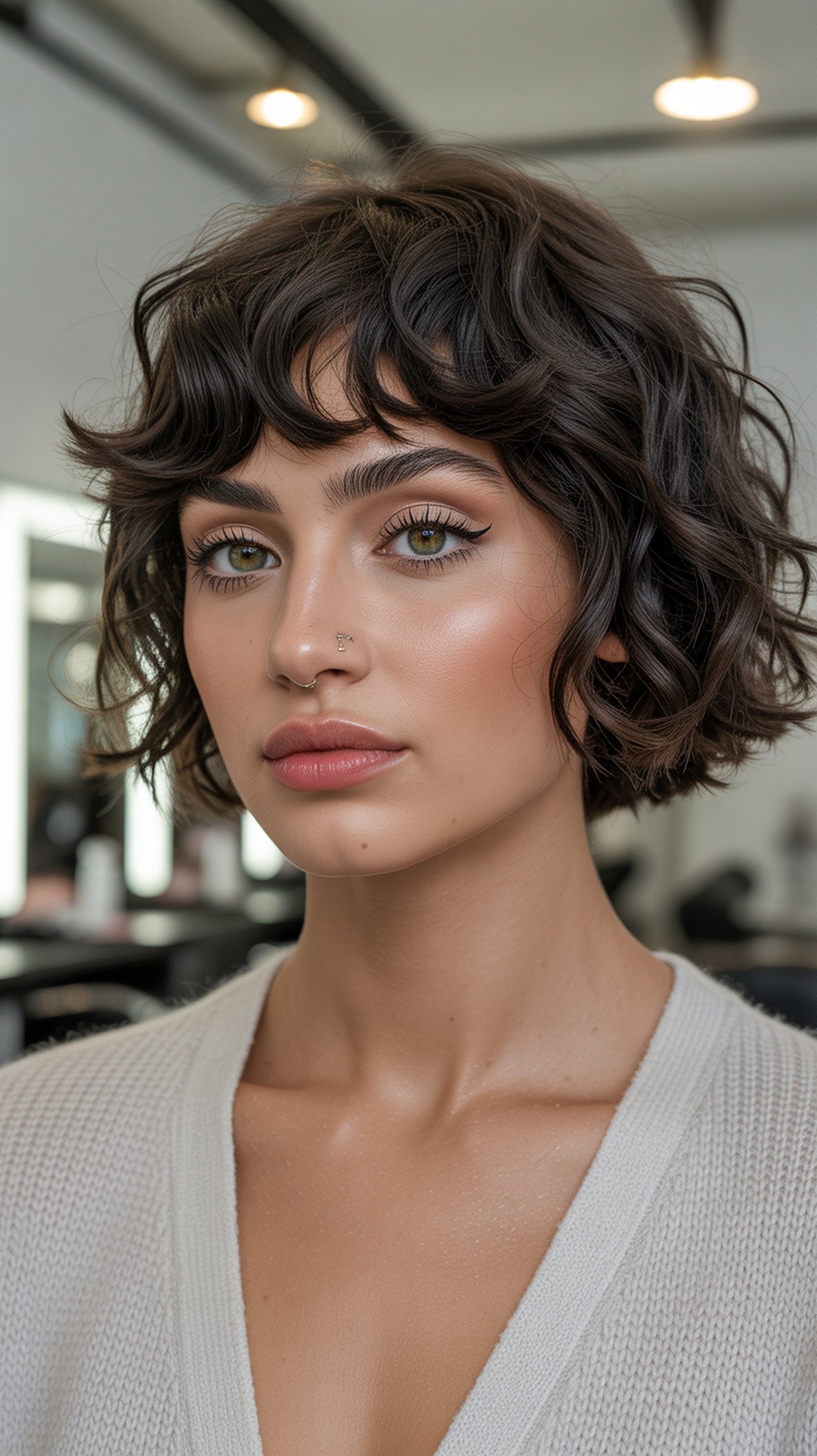 Wavy Choppy French Bob