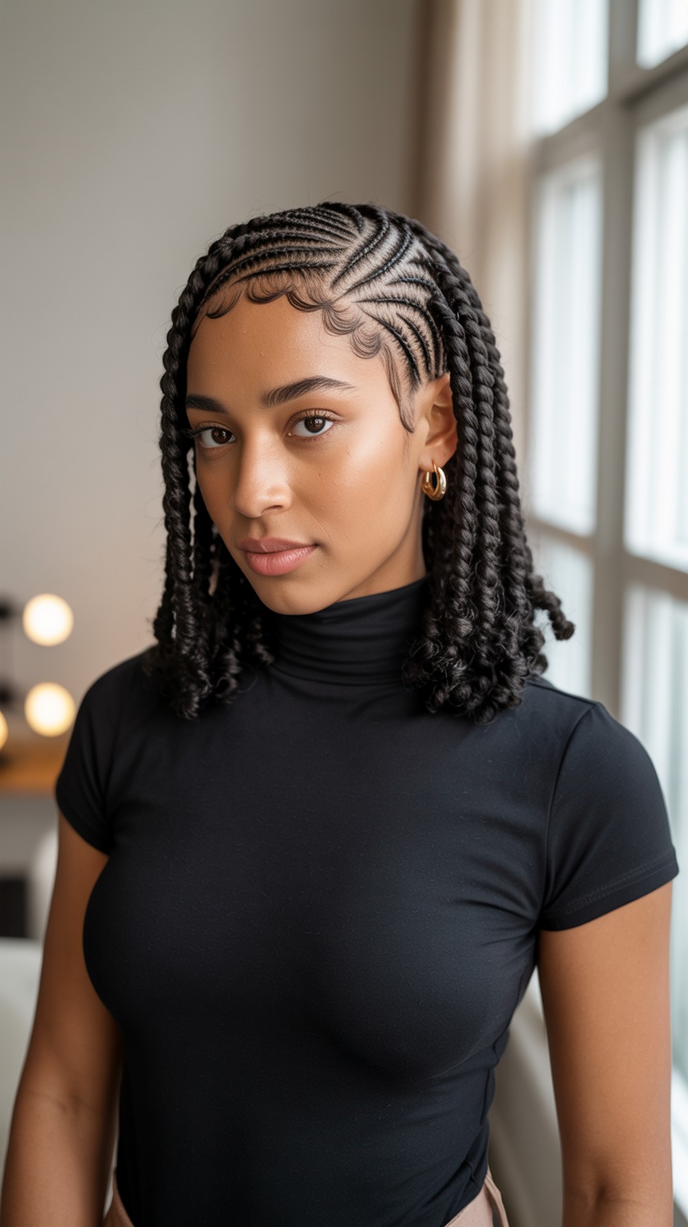 Zig Zag Feed In Stitch Braids
