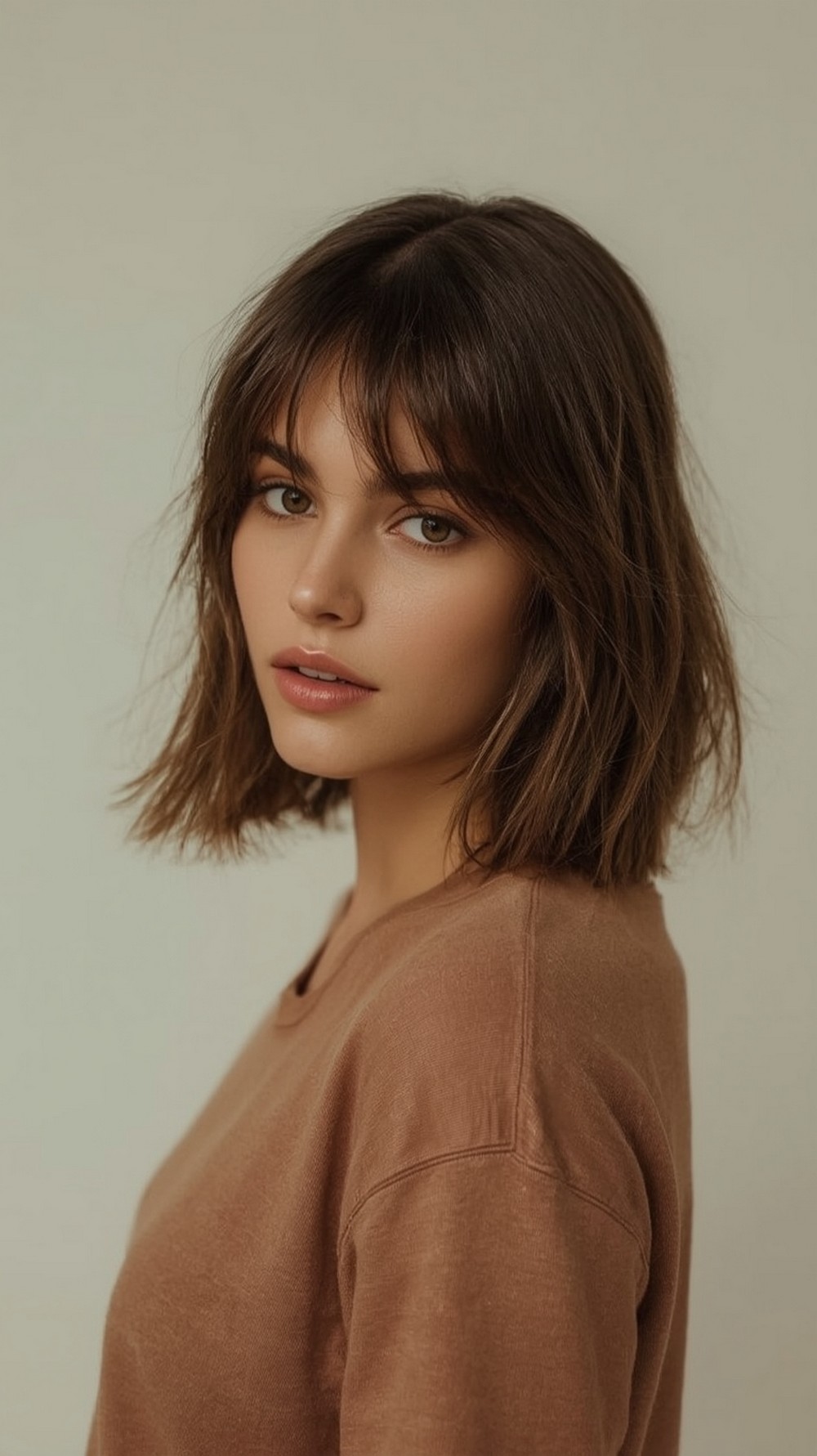 Airy French Shag with Baby Bangs