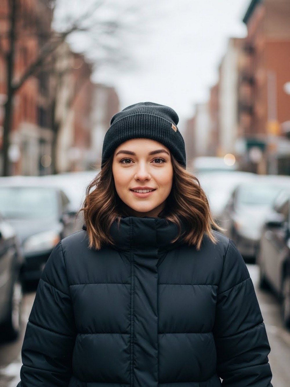 Beanie-Friendly Mini Half Bun