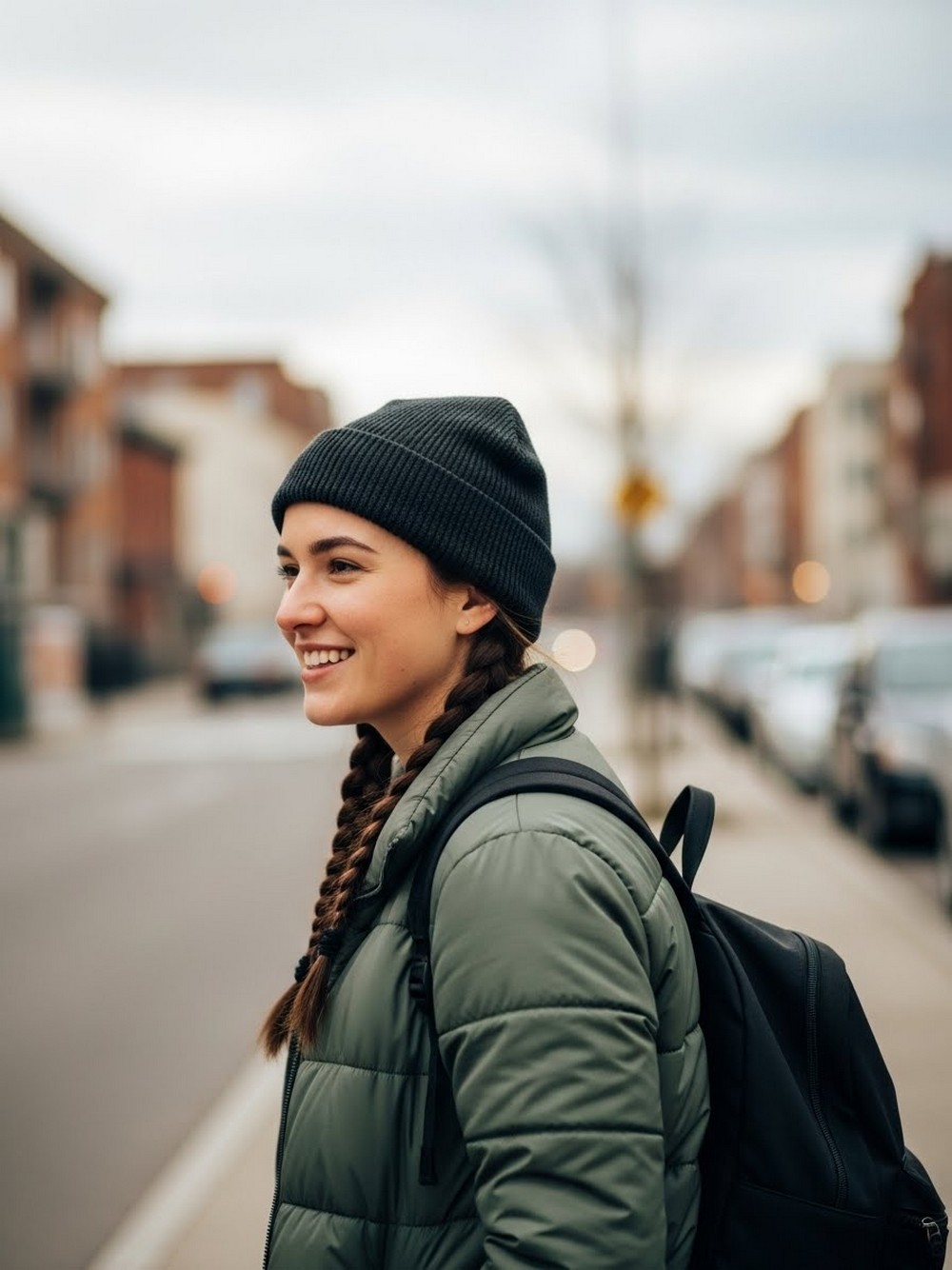Beanie-Friendly Twin French Braids