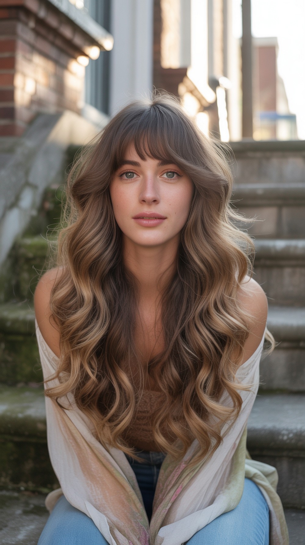 Boho Fairy Waves with Loose Fringe