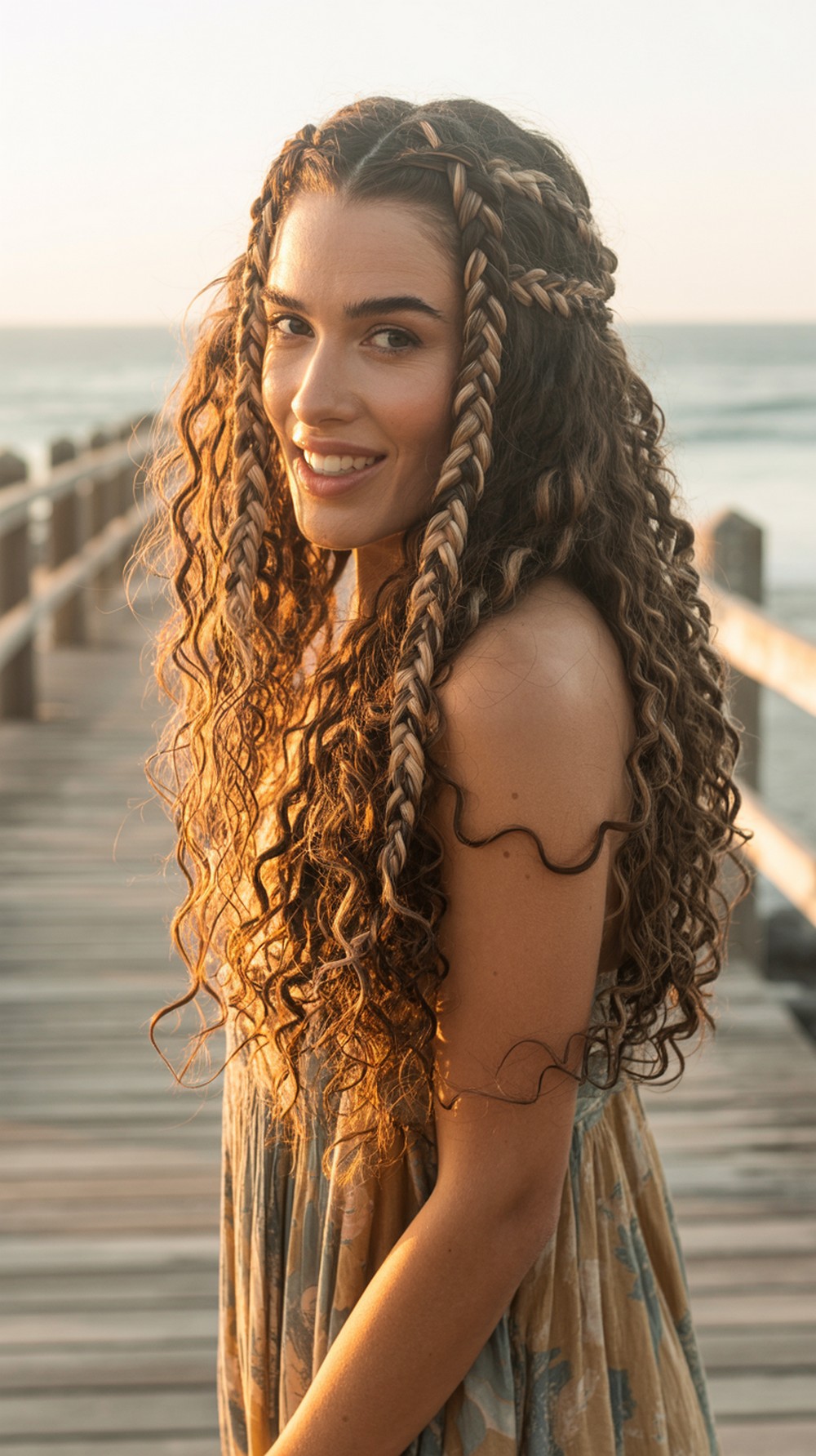 Boho Goddess Braids with Curls