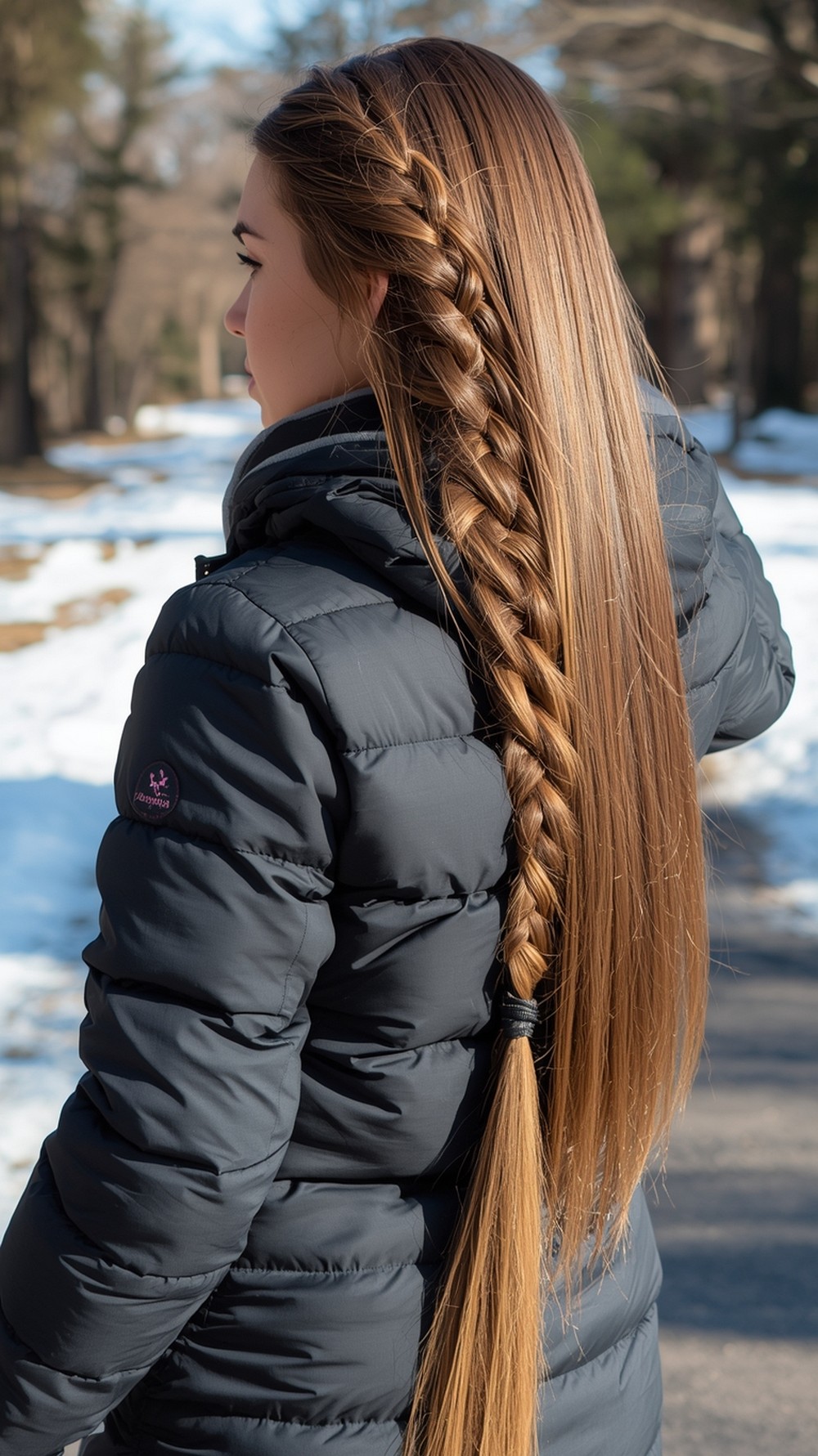 Chunky Side Braid with Ear Tuck