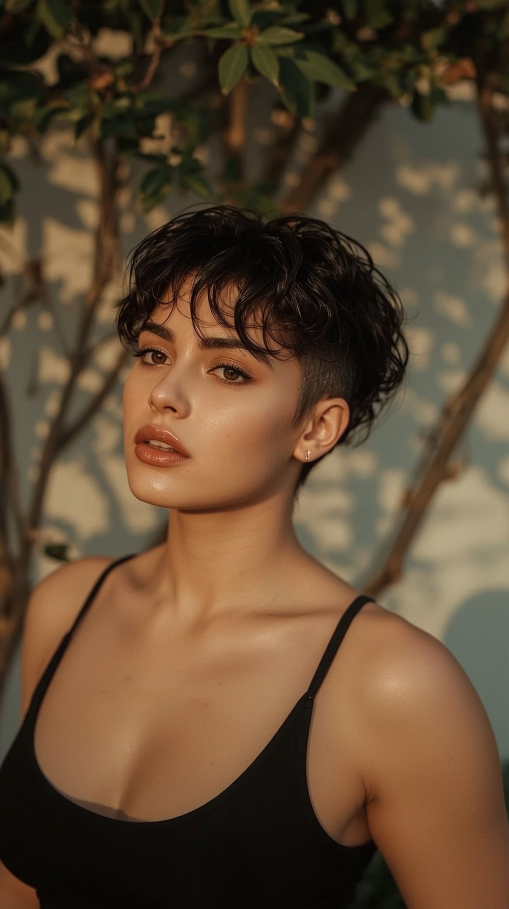 Curly Undercut Halo