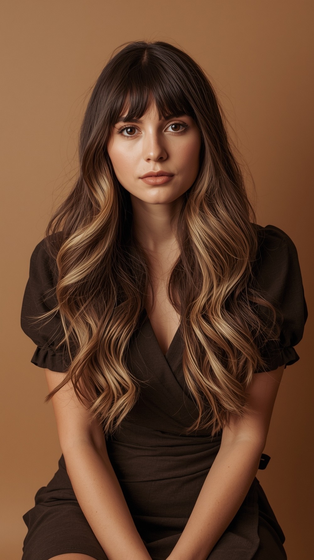 Curtain Bangs + Loose Waves