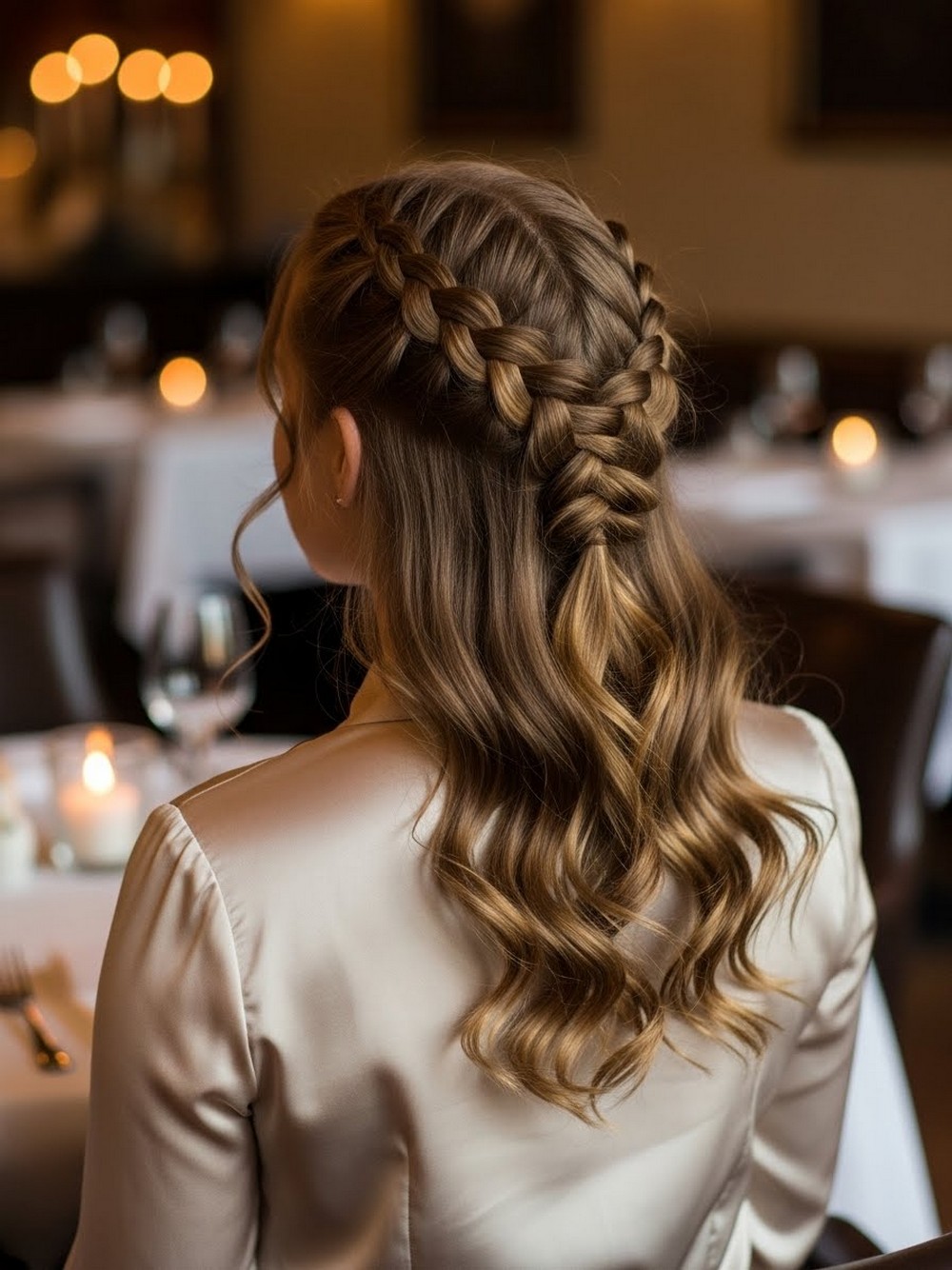 French Braid with Loose Winter Curls