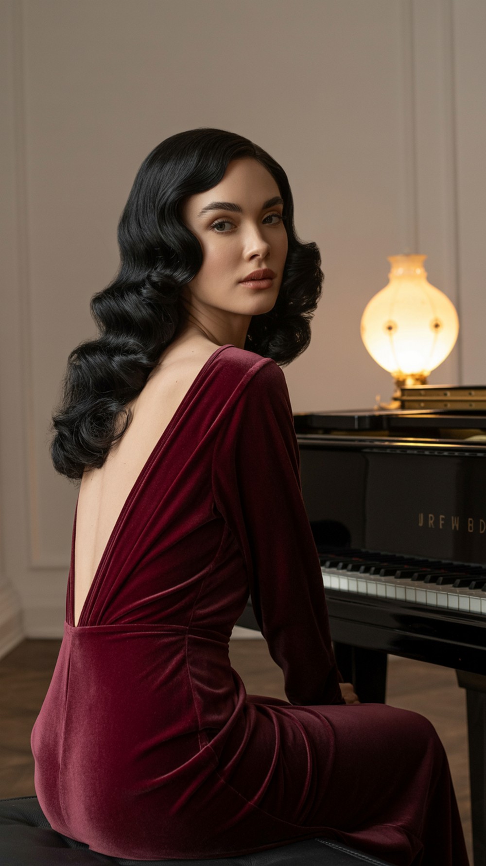 Glossy Old-Hollywood Curls