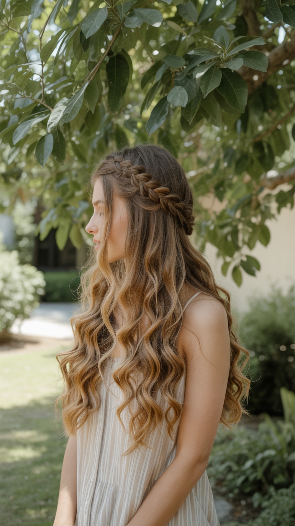 Half-Up Braid + Mermaid Waves