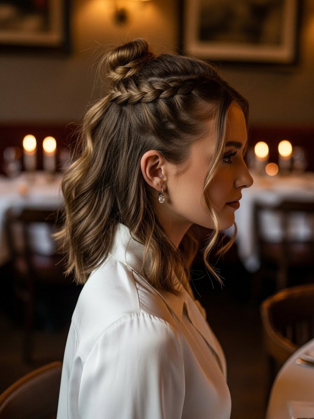 Half-Up Braided Top Knot