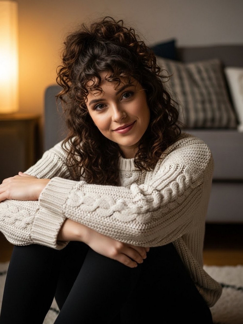 Half-Up Curly Puff