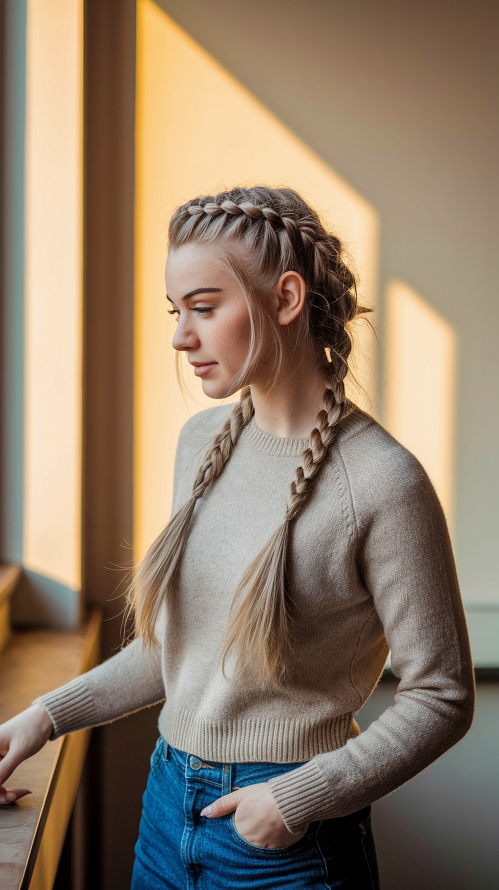 Half-Up Fishtail Cascade
